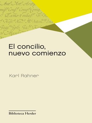 cover image of El concilio, nuevo comienzo